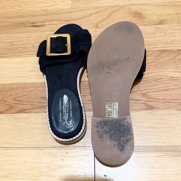 Jeffrey Campbell for Free People Black Drew Slide Sandals - Picture 9 of 14